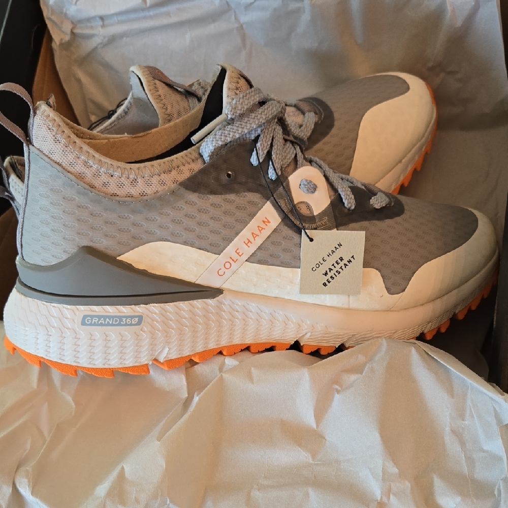Cole Haan Gray and Orange Athletic Shoes
